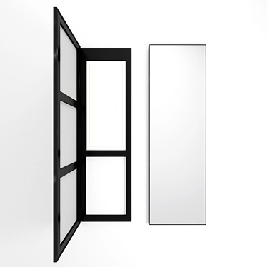 Reflective Solution: Door Mirror for Switchboard 3D model image 1 
