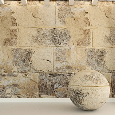 Seamless Stone Wall Block, High-Resolution Texture 3D model image 1 