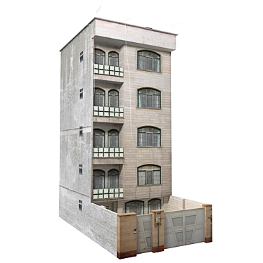 Realistic Low Poly Building 3D Model 3D model image 1 