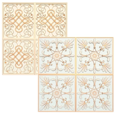 Decorative Panels Collection: Set of 7 STL Files 3D model image 1 