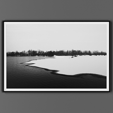 Black Framed Art Print 3D model image 1 