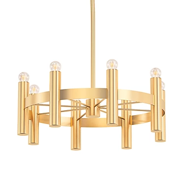 Glamorous Nash Round Chandelier 3D model image 1 