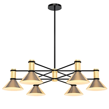 Elegant Rustic Laramie Chandelier 3D model image 1 