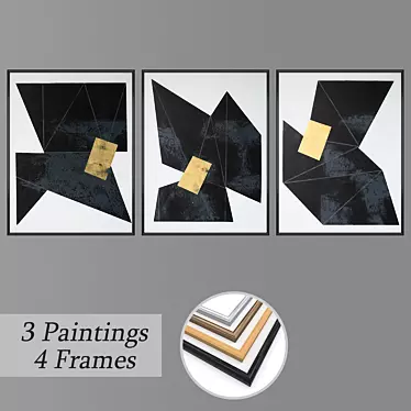 Versatile Set of Wall Paintings 3D model image 1 