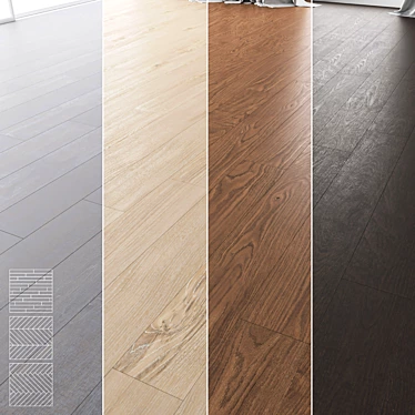 Premium Wood Floor Set - Variety of Styles 3D model image 1 