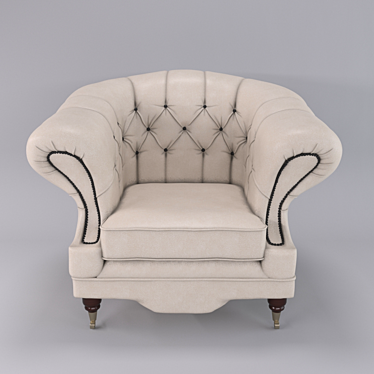 Classic KOH-I-NOOR Armchair in Oregon Eco Leather 3D model image 1 