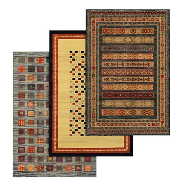 Luxury Carpet Set: High-Quality Textures 3D model image 1 