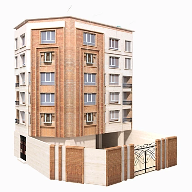 Realistic Low Poly 3D Building Model 3D model image 1 