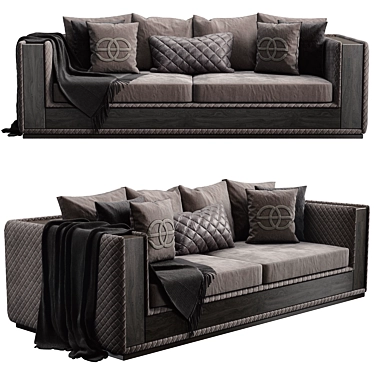 Elve Luxury Noir Sofa 3D model image 1 