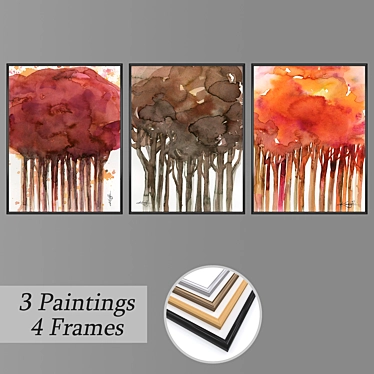 Versatile Wall Art Set 3D model image 1 