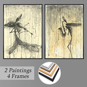 Versatile Set of Wall Paintings 3D model image 1 