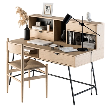 Sleek and Modern Home Office Furniture 3D model image 1 