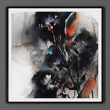 Black Framed Art Print 3D model image 1 