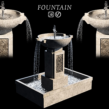 Elegant 18 CM Fountain 3D model image 1 