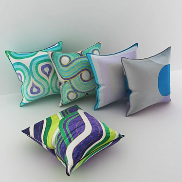 Luxury Designer Cushions by Jonathan Adler 3D model image 1 
