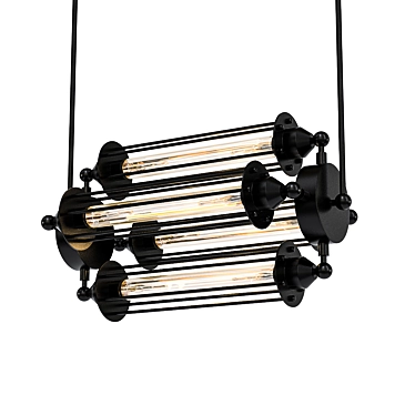 Modern Cage Pendant Light 3D model image 1 