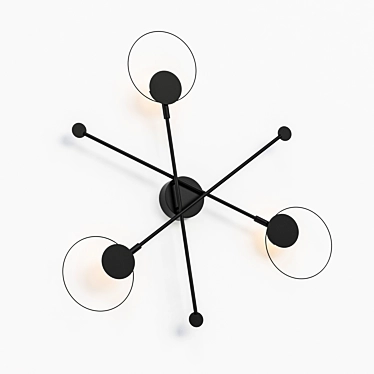 Industrial Metal Wall Sconce 3D model image 1 