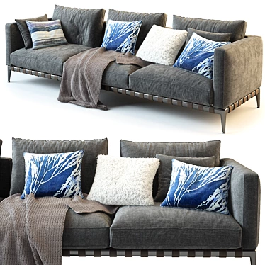 Luxury Comfort: Flexform Atlante Sofa 3D model image 1 