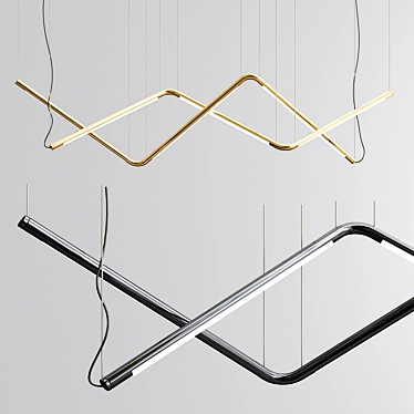 Sleek ANDlight Linear Pendant 3D model image 1 