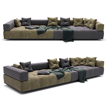 Sleek Clan Minotti Sofa 3D model image 1 