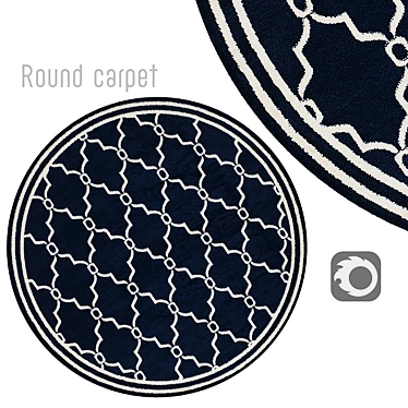 Round Carpets for Stylish Interiors 3D model image 1 