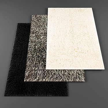 Luxury Rug Collection: 5 Exquisite Carpets with Texture Archive 3D model image 1 