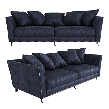 Velvet Sorrento 3-Seater Sofa 3D model image 1 