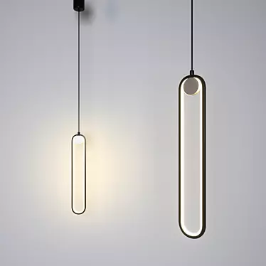 Nordic LED Pendant Lamp - Elegant and Contemporary 3D model image 1 