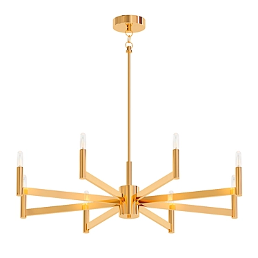 Modern Square Chandelier 3D model image 1 