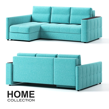 Elegant Drim Emerald Canapé: Perfect Corner Sofa 3D model image 1 