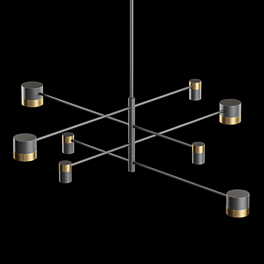 Lampatron SIF CH 8 Cylindrical Pendant Chandelier 3D model image 1 