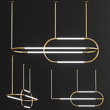 Sleek Loop Pendant Light 3D model image 1 