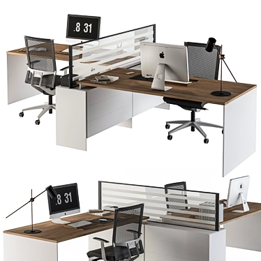 Executive Office Furniture Set 3D model image 1 