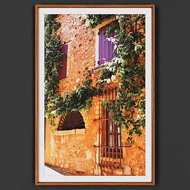 Wooden Framed Artwork 3D model image 1 