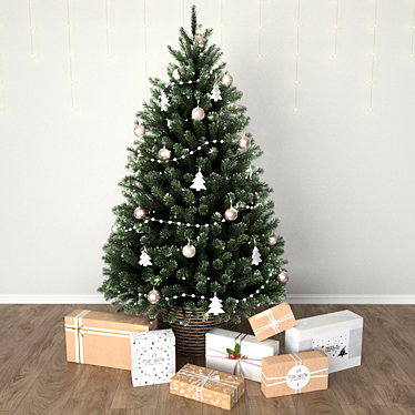 Festive 3D Christmas Tree 3D model image 1 