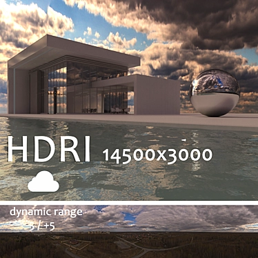 Aerial HDRI with Poolside Home 3D model image 1 