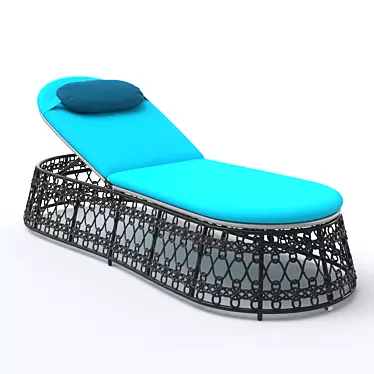 Contessa Lace-Inspired Chaise Lounge 3D model image 1 