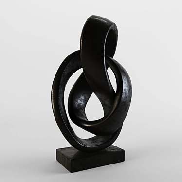 Ethereal Fusion: Abstract Sculpture 3D model image 1 