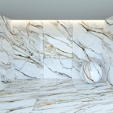 Elegant Calacatta Paonazzo Marble 3D model image 1 