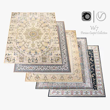 Exquisite Persian Carpet Textures 3D model image 1 