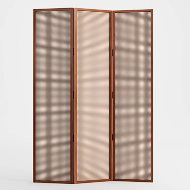 Zenith Braided Wooden Screen 3D model image 1 