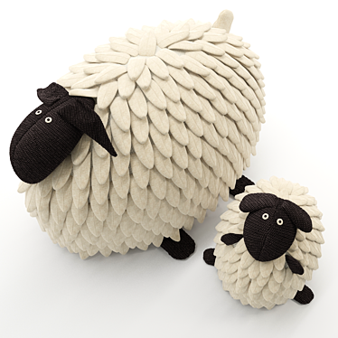 Fluffy Sheep Pillow 3D model image 1 