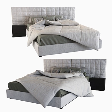 Corona Render V5: High-Quality Bed 3D model image 1 