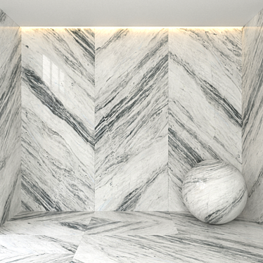 Elegant Crystal Marble Tiles 3D model image 1 