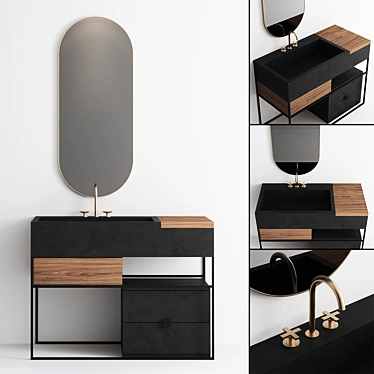 Italgraniti ACQUA C Set 1 Vanity 3D model image 1 