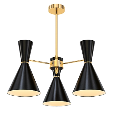 Luxury Cairo Chandelier Black 3D model image 1 