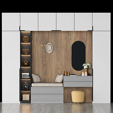 Elegant Hall Furniture: 2500mm x 3000mm x 420mm 3D model image 1 