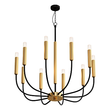 Golden Elegance Chandelier 3D model image 1 