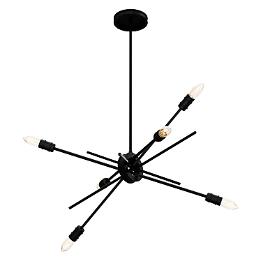 Bronze Industrial Chandelier 3D model image 1 