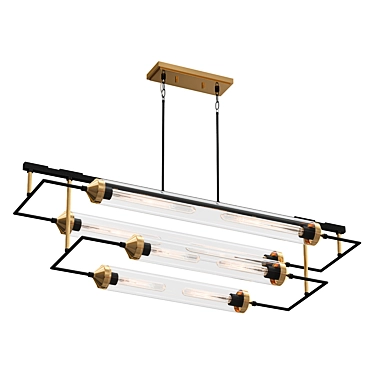 Tech-inspired Circuit Board Chandelier 3D model image 1 